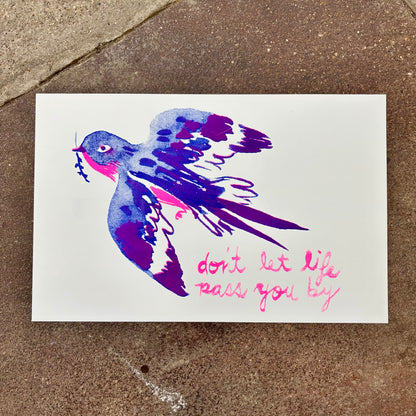 Don't Let Life Pass You By Risograph Print | Mylan Nguyen (Dallas)
