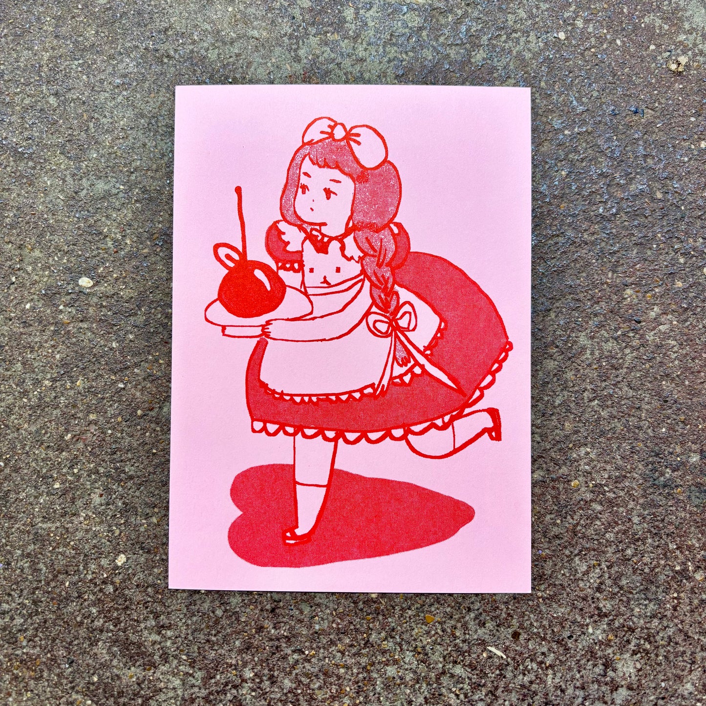 Maid Cafe Risograph Print | Mylan Nguyen x Strange Powers Press (TX)
