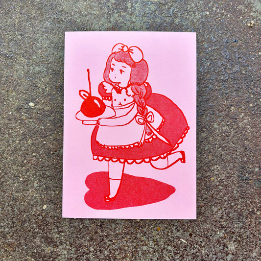 Maid Cafe Risograph Print | Mylan Nguyen x Strange Powers Press (TX)