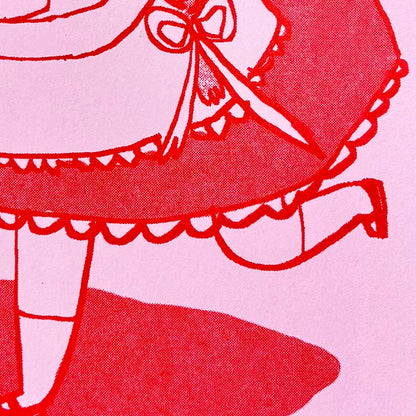 Maid Cafe Risograph Print | Mylan Nguyen x Strange Powers Press (TX)