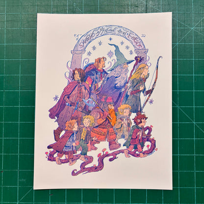 Lord of the Rings, Fellowship Riso Print | Natalie Andrewson (CA)