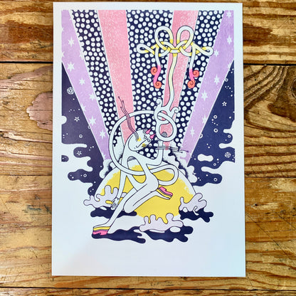 Cat with Knot Tail Screen Print | Daria Tessler (OR)