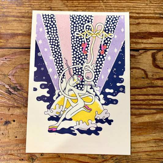 Cat with Knot Tail Screen Print | Daria Tessler (OR)