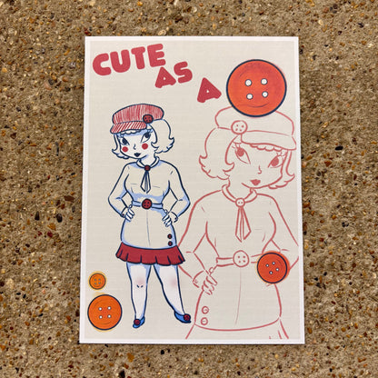 Cute as a Button Print | Naida Joy (TX)