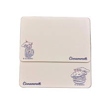 Load image into Gallery viewer, Cinnamoroll Letterpress Mini Notecard Set (set of 2) | Food | ditto ditto x Sanrio (HK)
