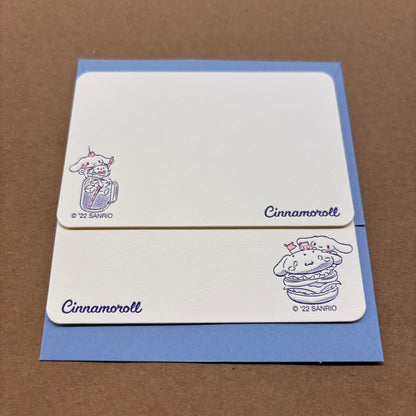 Cinnamoroll Letterpress Mini Notecard Set (set of 2) | Food | ditto ditto x Sanrio (HK)