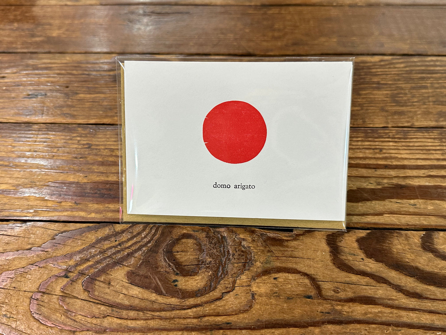 domo arigato typeset Letterpress Card | We Are 1976 (TX)