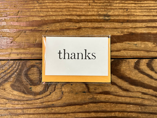 Thanks Letterpress Mini Card | We Are 1976 (TX)