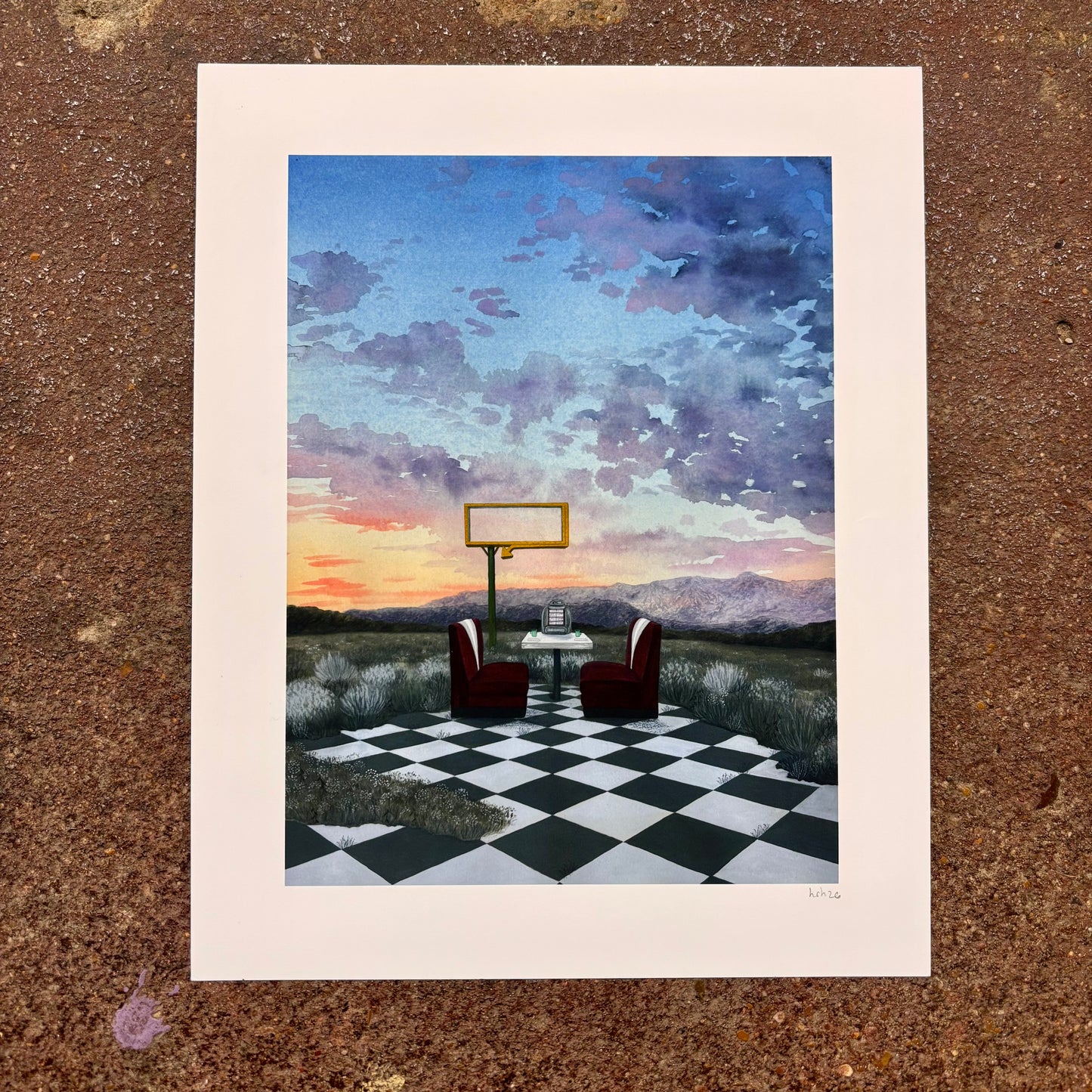 Diner Days Art Print | Heather Sundquist Hall (TX)