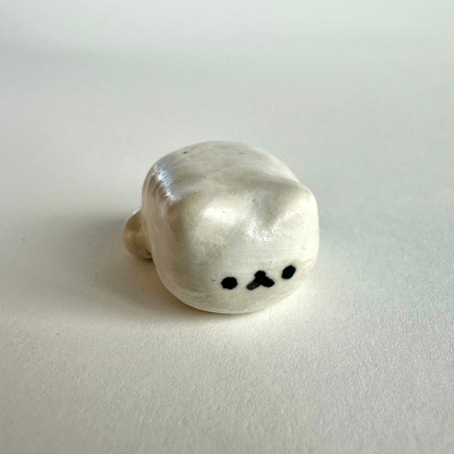 Cat Loaf Stoneware Mini Figurine | Soft White | Taitau Fung (HK)