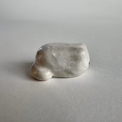 Cat Loaf Stoneware Mini Figurine | Soft White | Taitau Fung (HK)