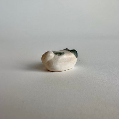 Cat Loaf Stoneware Mini Figurine | Soft White & Grey | Taitau Fung (HK)