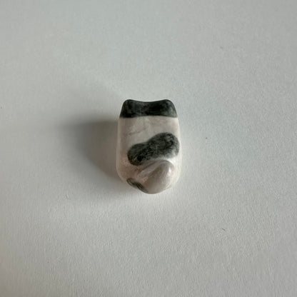 Cat Loaf Stoneware Mini Figurine | Soft White & Grey | Taitau Fung (HK)