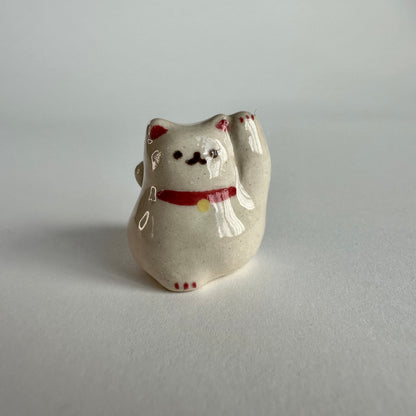Lucky Cat Stoneware Mini Figurine | Taitau Fung (HK)