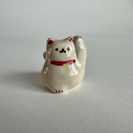 Lucky Cat Stoneware Mini Figurine | Taitau Fung (HK)