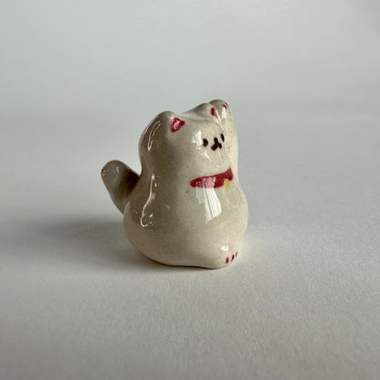 Lucky Cat Stoneware Mini Figurine | Taitau Fung (HK)