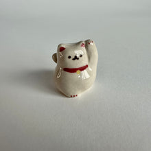 Load image into Gallery viewer, Lucky Cat Stoneware Mini Figurine | Taitau Fung (HK)
