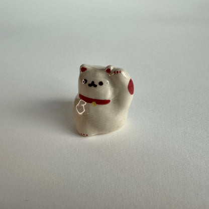 Lucky Cat Stoneware Mini Figurine | Taitau Fung (HK)