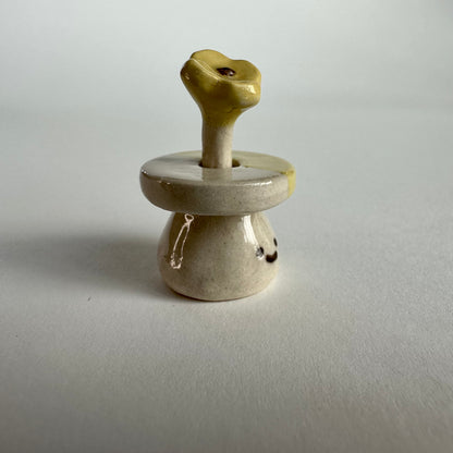 Flower Stoneware Mini Vase with Flower Pick | Taitau Fung (HK)