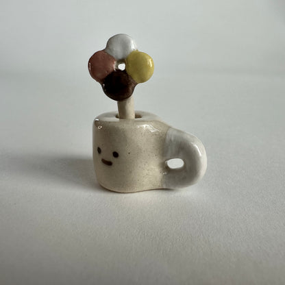 Mug Stoneware Mini Vase with Balloon Pick | Taitau Fung (HK)