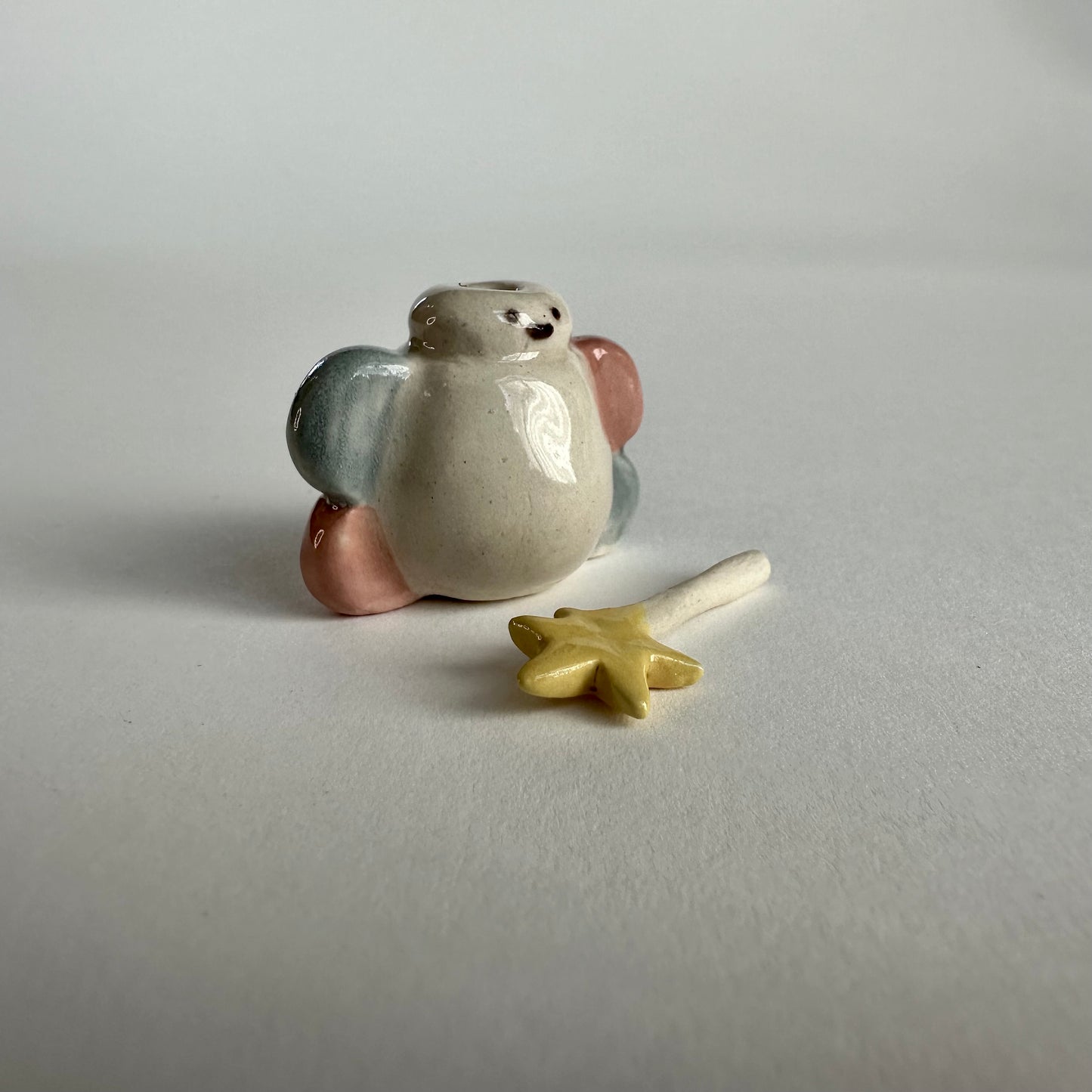 Butterfly Stoneware Mini Vase with Star Pick | Taitau Fung (HK)