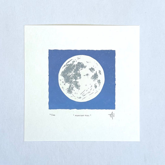 Midnight Full Moon Screenprint | Allison & Jonathan Metzger (IA)