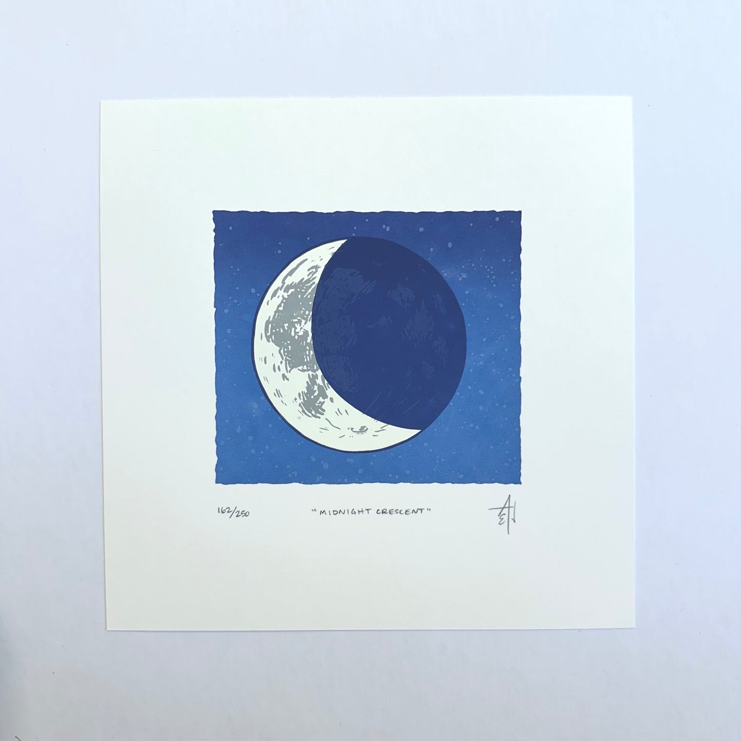 Midnight Crescent Moon Art Print | Allison & Jonathan Metzger (IA)