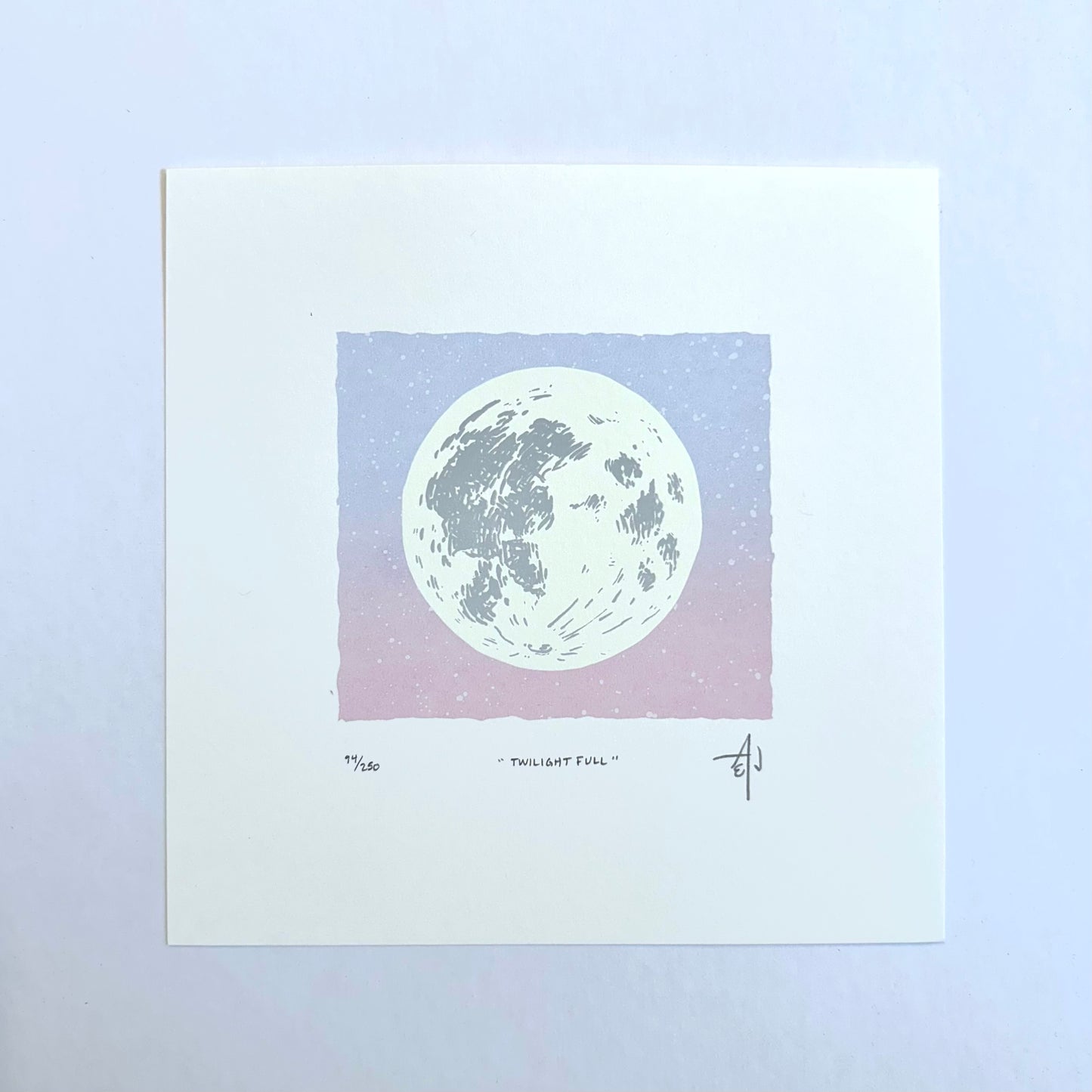 Twilight Full Moon Screenprint | Allison & Jonathan Metzger (IA)