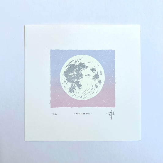 Twilight Full Moon Screenprint | Allison & Jonathan Metzger (IA)