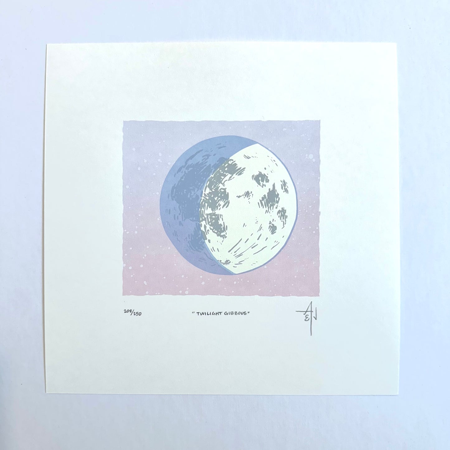 Twilight Gibbous Moon Screenprint | Allison & Jonathan Metzger (IA)