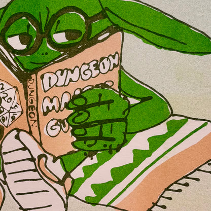 Goblin Book Club Risograph Art Print | Taro Waggoner (TX)