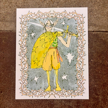 Elf Boi Risograph Art Print | Taro Waggoner (TX)