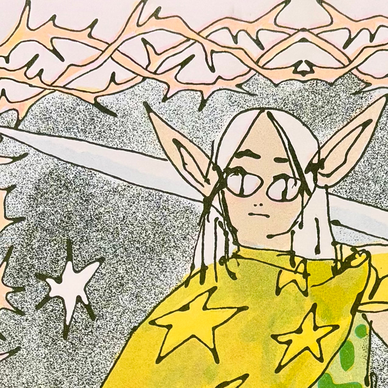 Elf Boi Risograph Art Print | Taro Waggoner (TX)