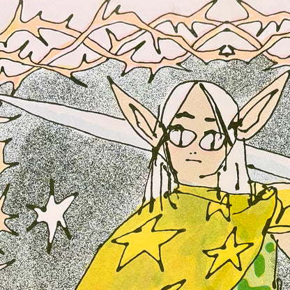 Elf Boi Risograph Art Print | Taro Waggoner (TX)