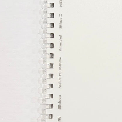 Soft Ring Ruled Notebook | A5 | Transparent Cover | Kokuyo (Japan)