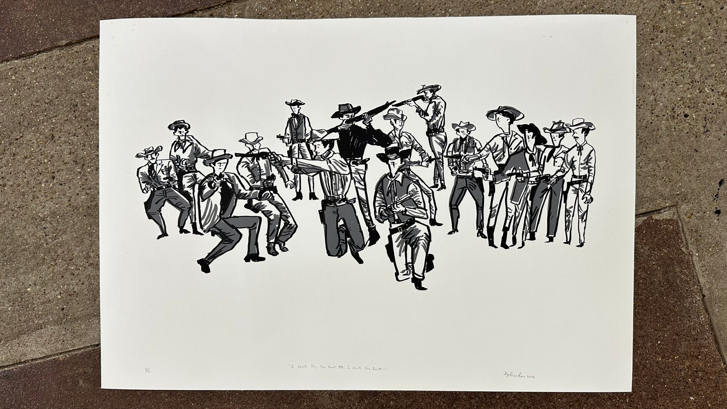 I Shoot You, You Shoot Me, I Shoot You Back Screenprint | Kylie Chan (HK)