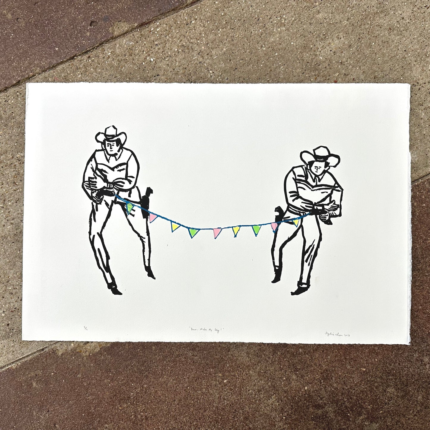 Draw. Make My Day Screenprint | Kylie Chan (HK)
