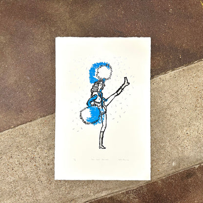 Texas Cowgirl Cheerleaders Screenprint | Kylie Chan (HK)