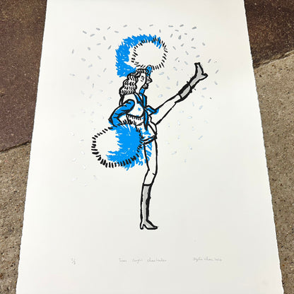 Texas Cowgirl Cheerleaders Screenprint | Kylie Chan (HK)
