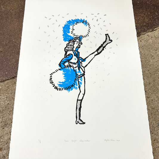 Texas Cowgirl Cheerleaders Screenprint | Kylie Chan (HK)