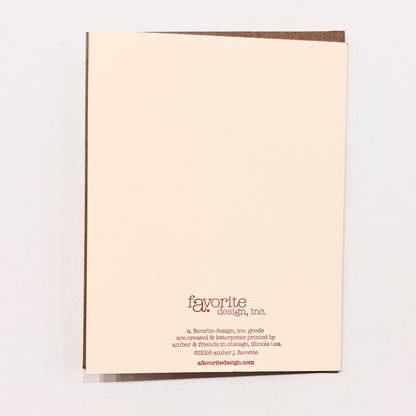 Blue Ribbon Letterpress Birthday Card | Amber Favorite (IL)