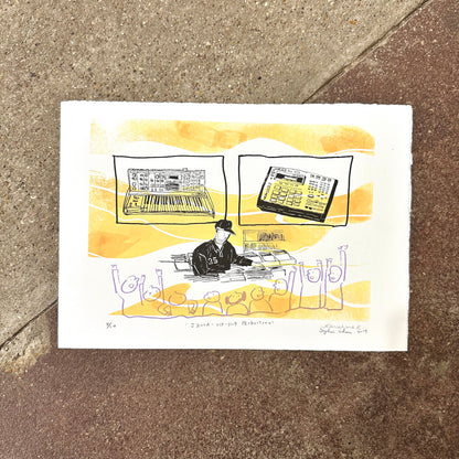 J Dilla Hip-Hop Production Screenprint | Harshima K x Kylie Chan