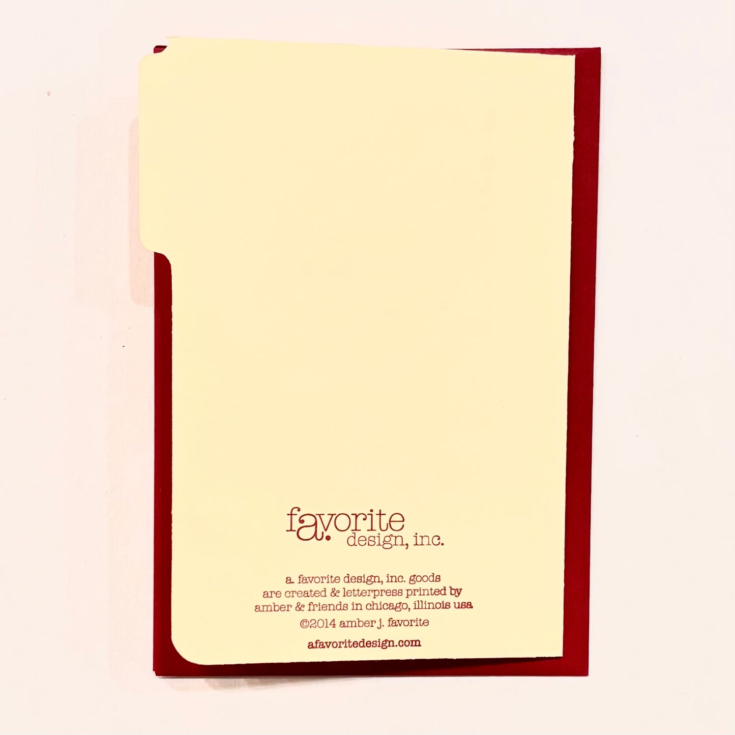 Congrats Manila Folder Letterpress Card | Amber Favorite (IL)