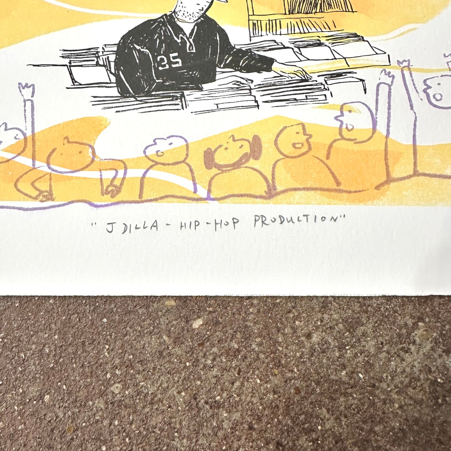 J Dilla Hip-Hop Production Screenprint | Harshima K x Kylie Chan
