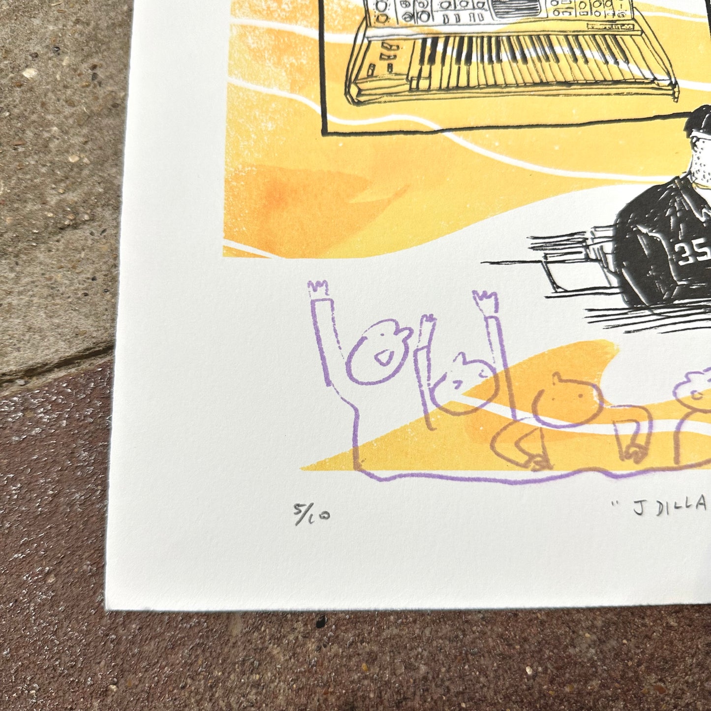 J Dilla Hip-Hop Production Screenprint | Harshima K x Kylie Chan