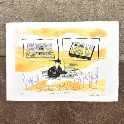 J Dilla Hip-Hop Production Screenprint | Harshima K x Kylie Chan