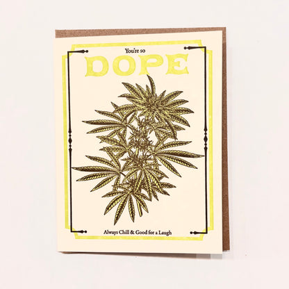 Vintage Dope Seed Pack Letterpress Greeting Card | Amber Favorite (IL)