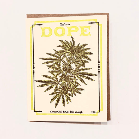 Vintage Dope Seed Pack Letterpress Greeting Card | Amber Favorite (IL)