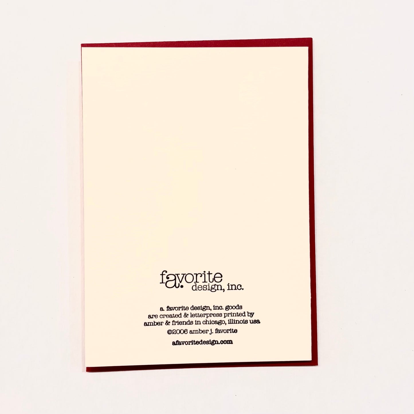 Edited Thank You Message Letterpress Card | Amber Favorite (IL)