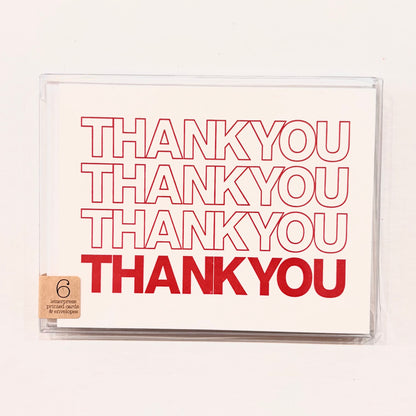 Thank You Bag Letterpress Card | Amber Favorite (IL)